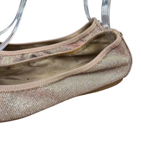 Steve Madden Bamba Metallic Nude Blush Round Toe Ballet Flats Shoes sz 8.5 M - Picture 9 of 16